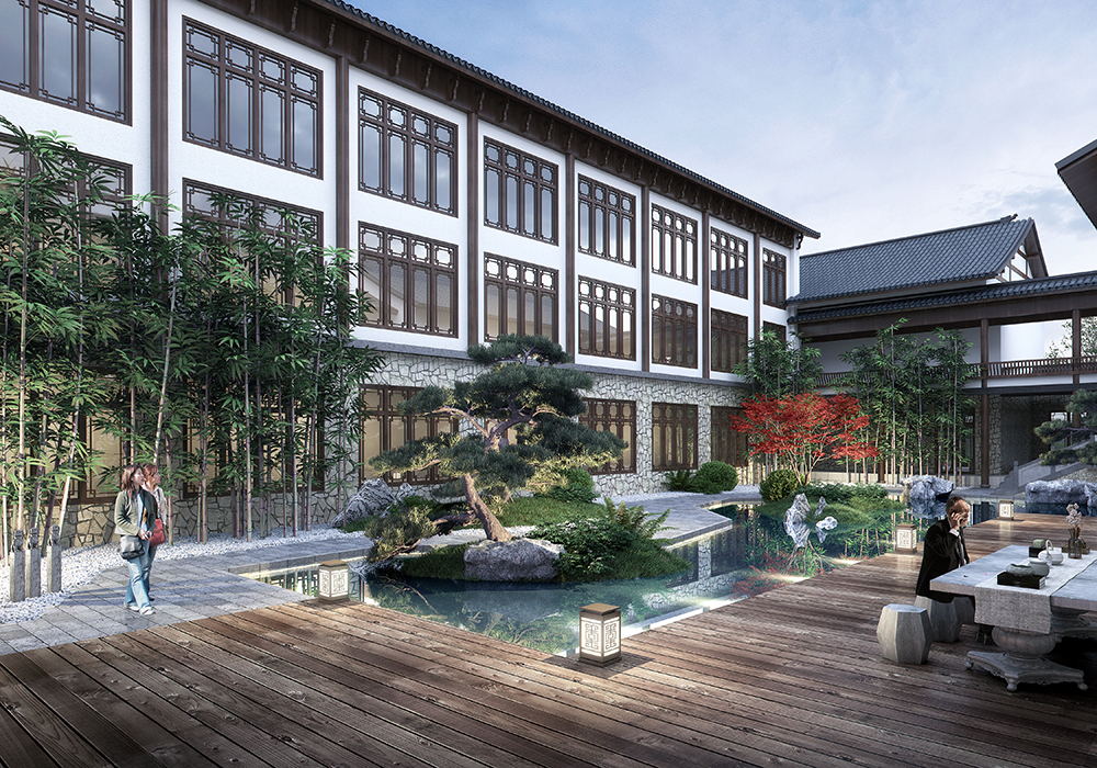 雁蕩山朝陽山莊規(guī)劃、景觀、施工圖設(shè)計輕奢度假酒店